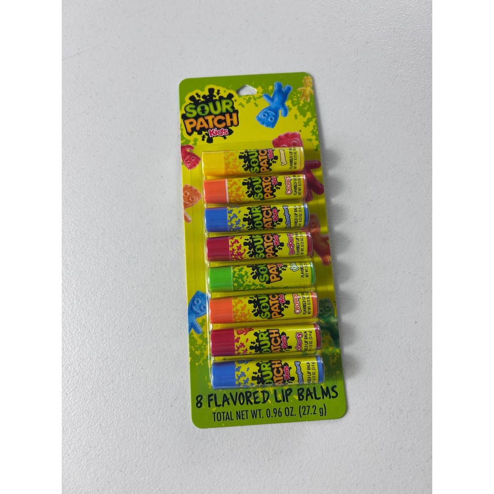 Sour Patch Kids 8 Flavored Lip Balms Set Fun‎ Candy Flavors Hydrating